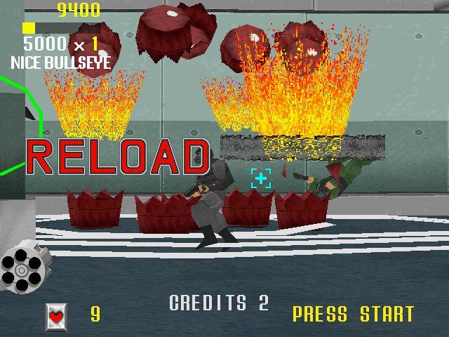 Virtua Cop (Windows) screenshot: Explosion