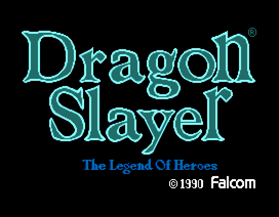 Dragon Slayer: The Legend of Heroes (MSX) screenshot: Title screen