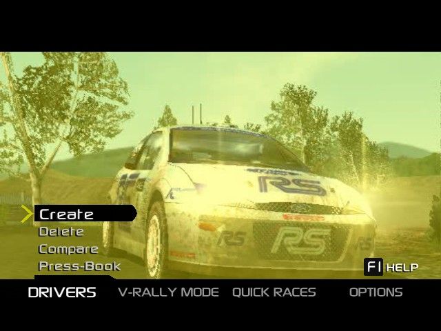 V-Rally 3 (Windows) screenshot: Main menu