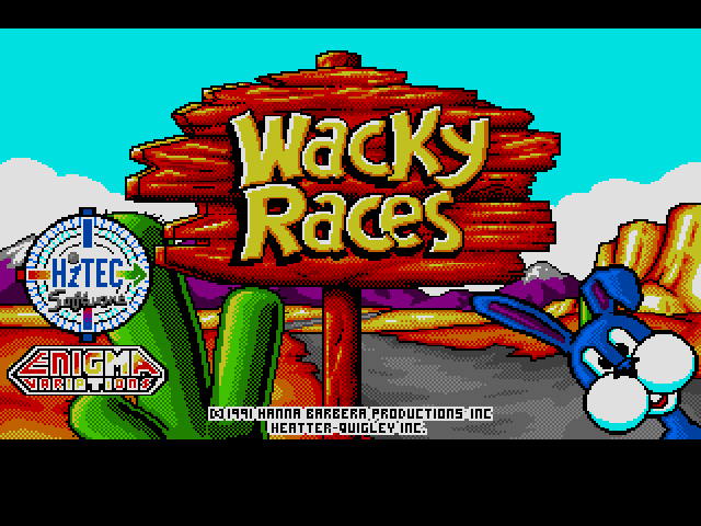 Wacky Races (Amiga) screenshot: Title Screen