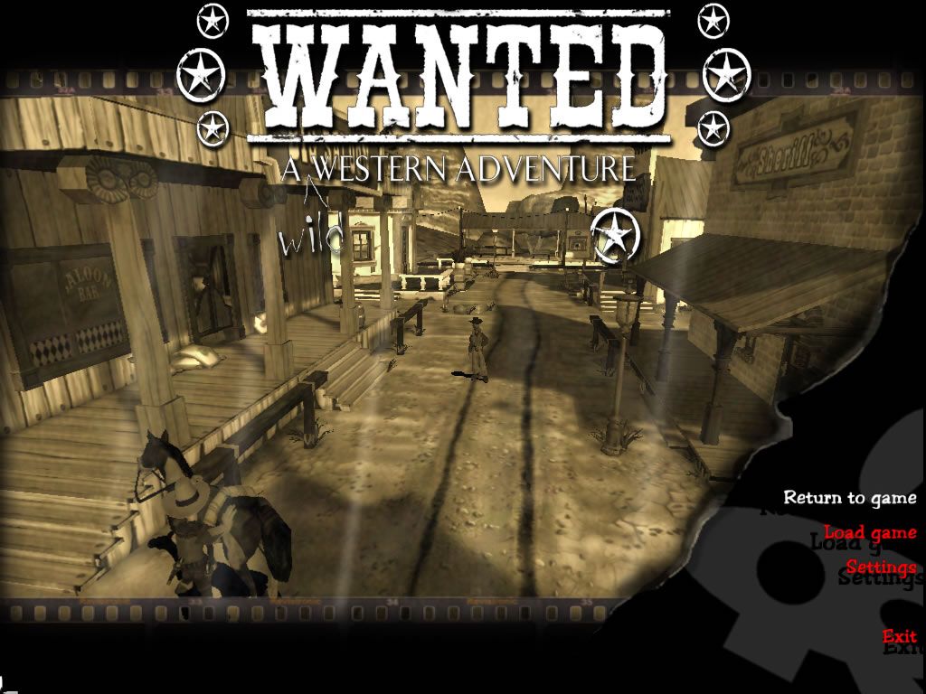 Wanted: A Wild Western Adventure (Windows) screenshot: Title screen