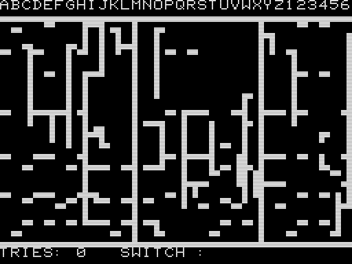 Puzzle Jumble (TRS-80) screenshot: Scrambled Mode