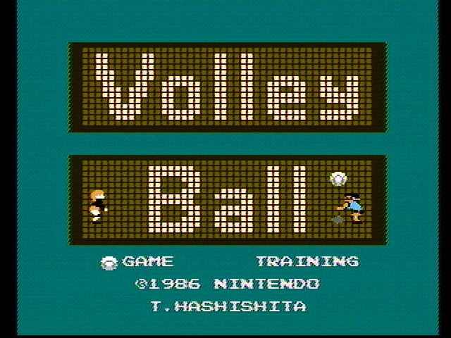 Volleyball (NES) screenshot: Title screen