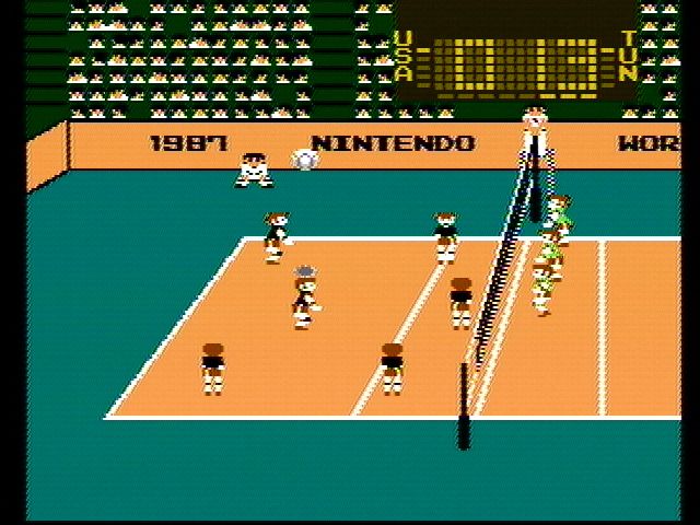 Volleyball (NES) screenshot: Mens volleyball