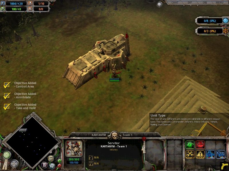 Warhammer 40,000: Dawn of War (Windows) screenshot: The Space Marines begin as such in each game