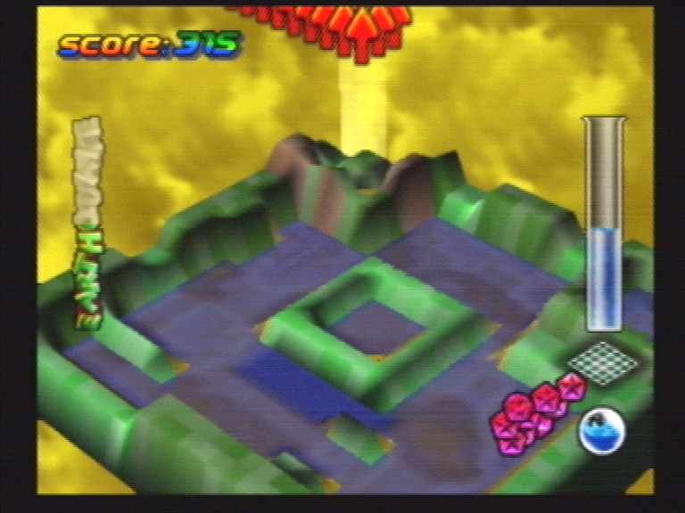 Wetrix (Nintendo 64) screenshot: Uppers & Downers