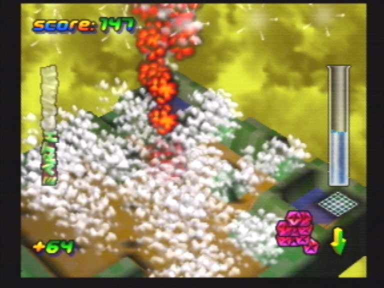 Wetrix (Nintendo 64) screenshot: Boom!
