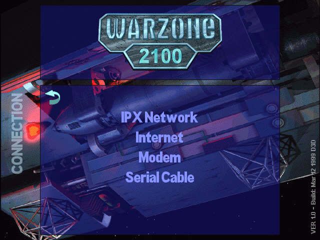 Warzone 2100 (Windows) screenshot: network setup