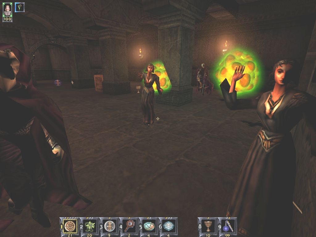 The Wheel of Time (Windows) screenshot: Black Ajah Sisters and the dreaded Myrddraal await you in Ishmael's Fortress
