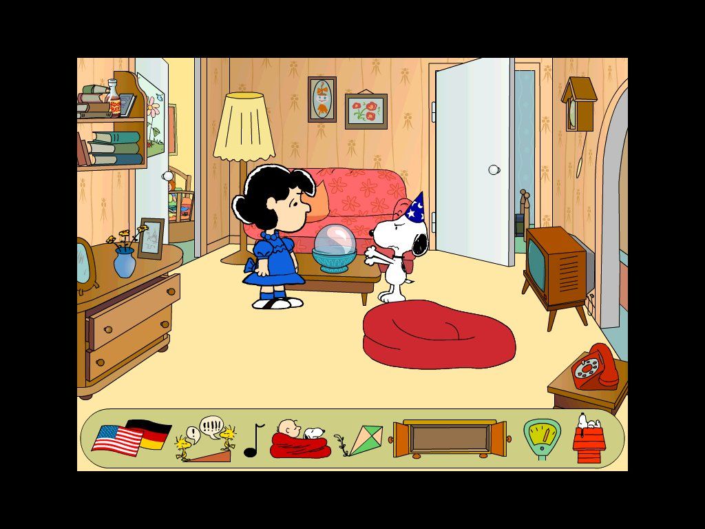 Where's the Blanket Charlie Brown? (Windows) screenshot: Snoopy the Magician