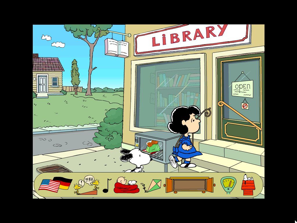 Where's the Blanket Charlie Brown? (Windows) screenshot: At the Library