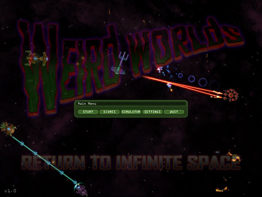 Weird Worlds: Return to Infinite Space (Windows) screenshot: Main Menu