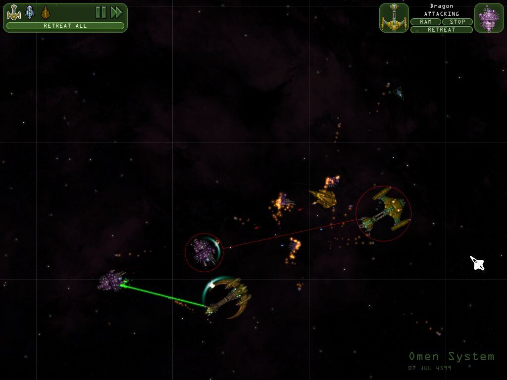 Weird Worlds: Return to Infinite Space (Windows) screenshot: Combat