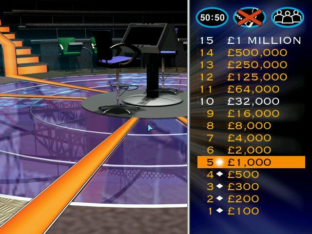 Who Wants to Be a Millionaire: UK Edition (Windows) screenshot: 1000