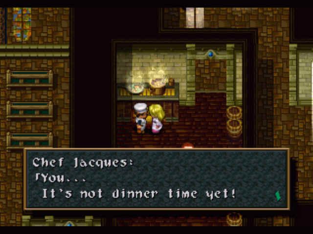 Wild Arms (PlayStation) screenshot: Talking to people in Cecilia's monastery