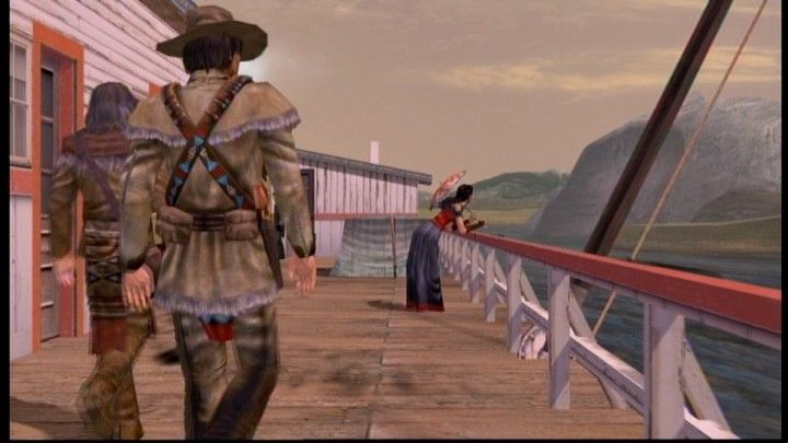 Gun (Xbox 360) screenshot: Colton and Ned are boarding the Morning Star to buy some time... and meet certain people.