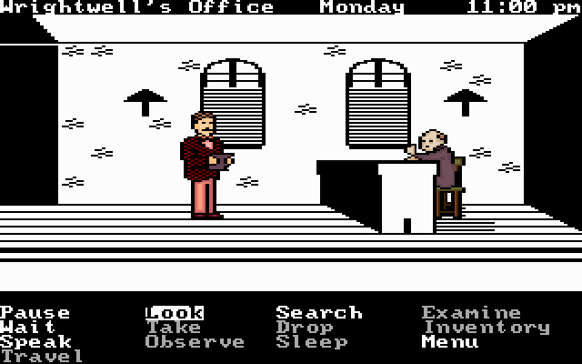 The Scoop (DOS) screenshot: Visiting your boss