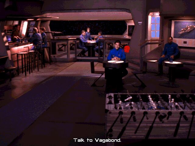 Wing Commander IV: The Price of Freedom (DOS) screenshot: Officers' Lounge