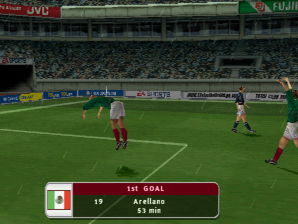FIFA Soccer 2004 (PlayStation) screenshot: Goal from Mexico!