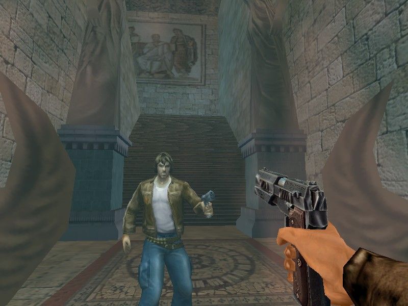 Will Rock (Windows) screenshot: A quick stop to check yourself out in the mirror then onwards.