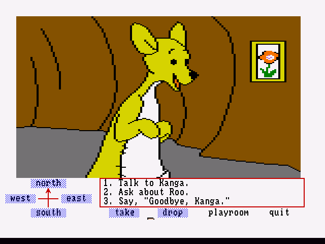 Winnie the Pooh in the Hundred Acre Wood (Amiga) screenshot: Say hello to Kanga