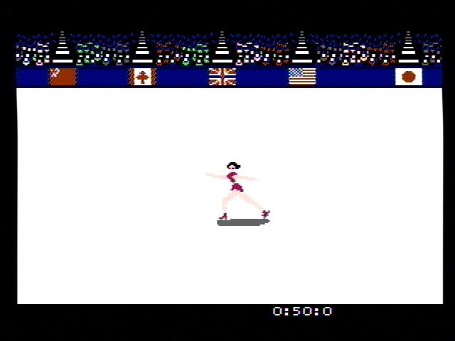 Winter Games (NES) screenshot: Figure skating
