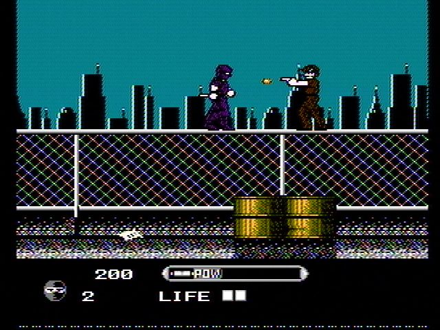 Wrath of the Black Manta (NES) screenshot: The first level