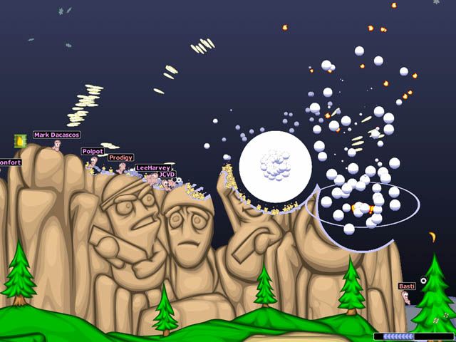 Worms World Party (Windows) screenshot: Mount Worming