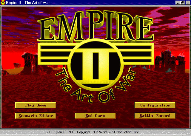 Empire II: The Art of War (Windows) screenshot: Title screen