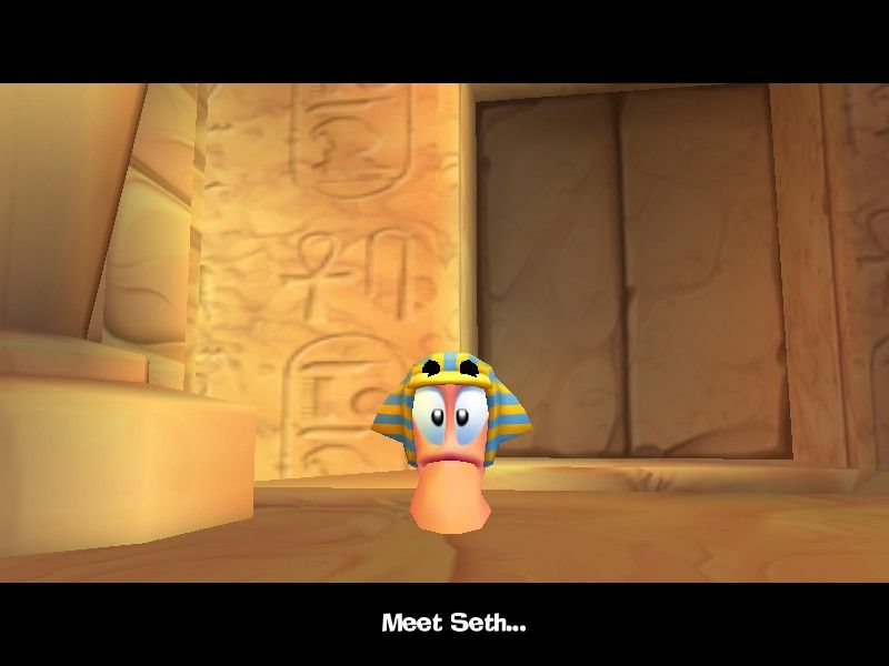 Worms Forts: Under Siege (Windows) screenshot: Meet Seth...