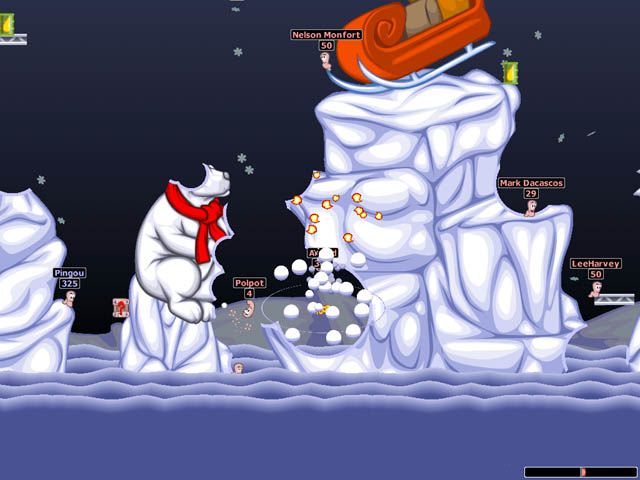 Worms World Party (Windows) screenshot: War on Ice 2