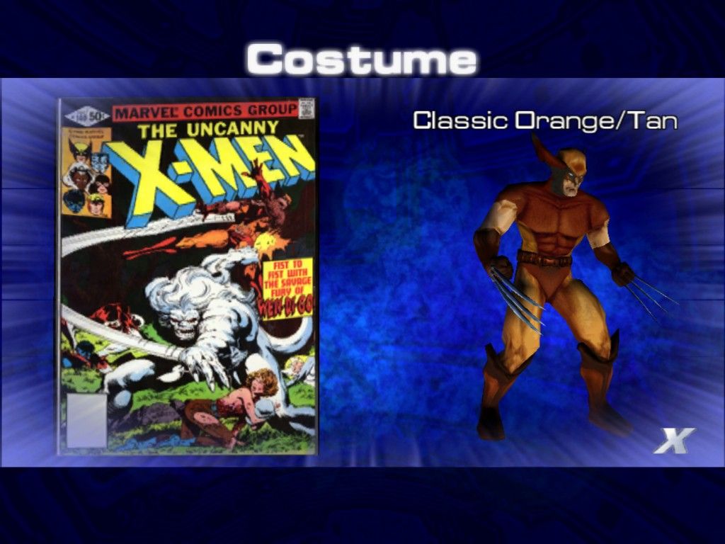 X2: Wolverine's Revenge (Windows) screenshot: Hidden comic books let Wolverine don different costumes...