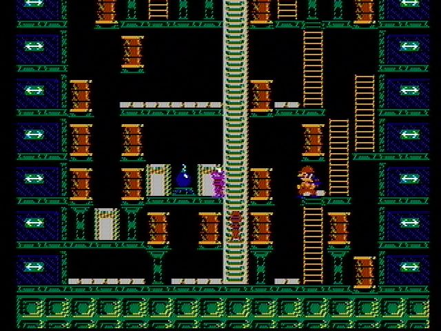 Wrecking Crew (NES) screenshot: A more challenging level