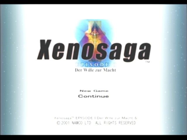 Xenosaga: Episode I - Der Wille zur Macht (PlayStation 2) screenshot: Main Title / Main Menu