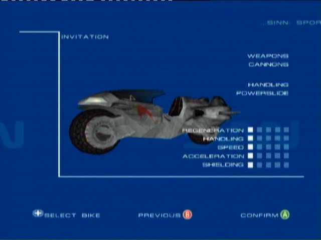 XGRA: Extreme G Racing Association (Xbox) screenshot: Select a bike