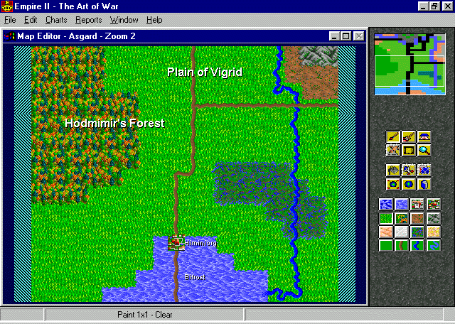 Empire II: The Art of War (Windows) screenshot: Map editor