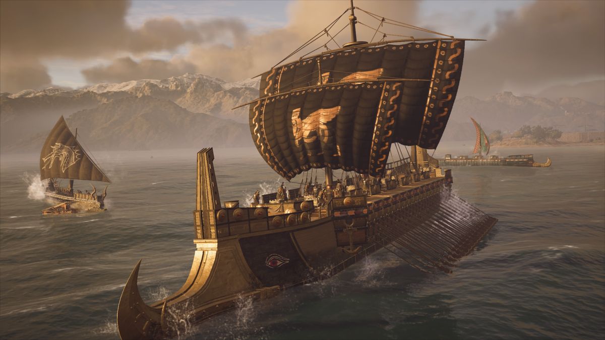 Assassin's Creed: Odyssey - Legacy of the First Blade (PlayStation 4) screenshot: Episode 2: That's one mighty ship for the enemy