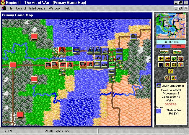 Empire II: The Art of War (Windows) screenshot: A game in progress
