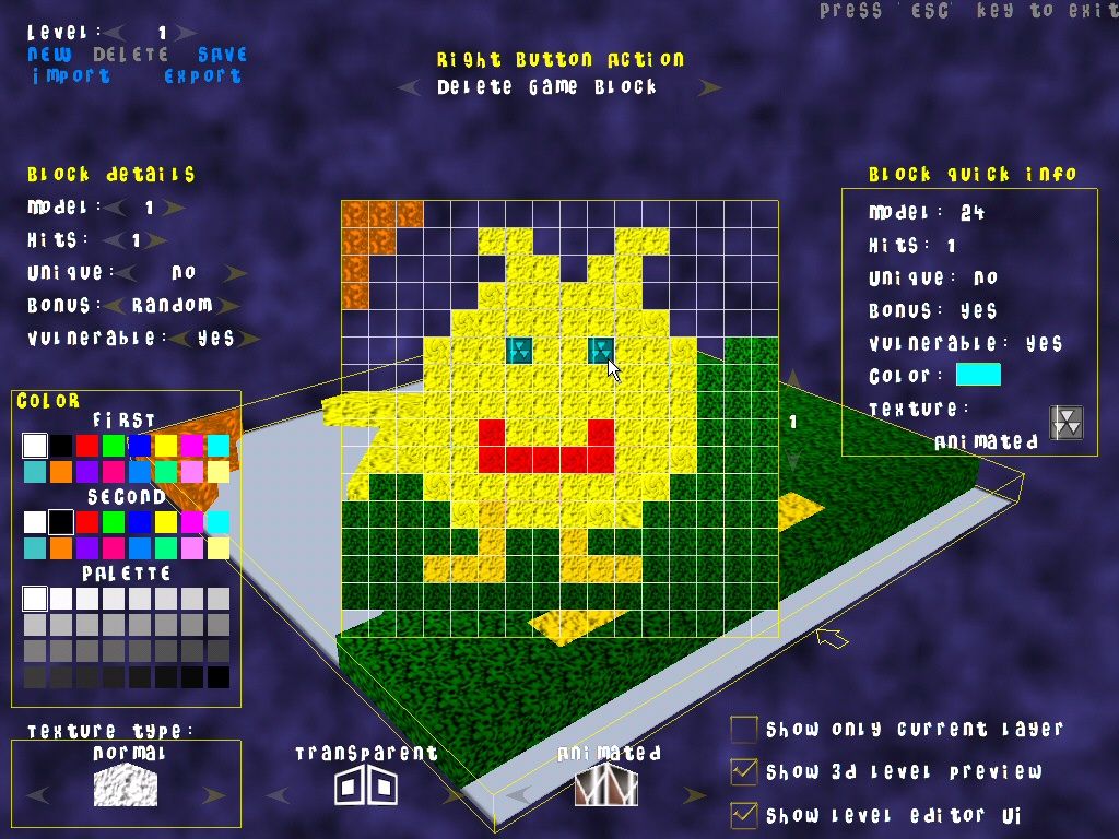 X-Ray Ball (Windows) screenshot: Level Editor
