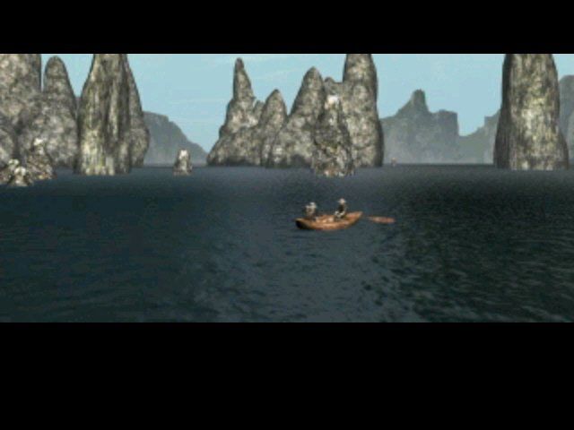 Zelenhgorm: Episode I - Land of the Blue Moon (Windows) screenshot: Aboard the raft