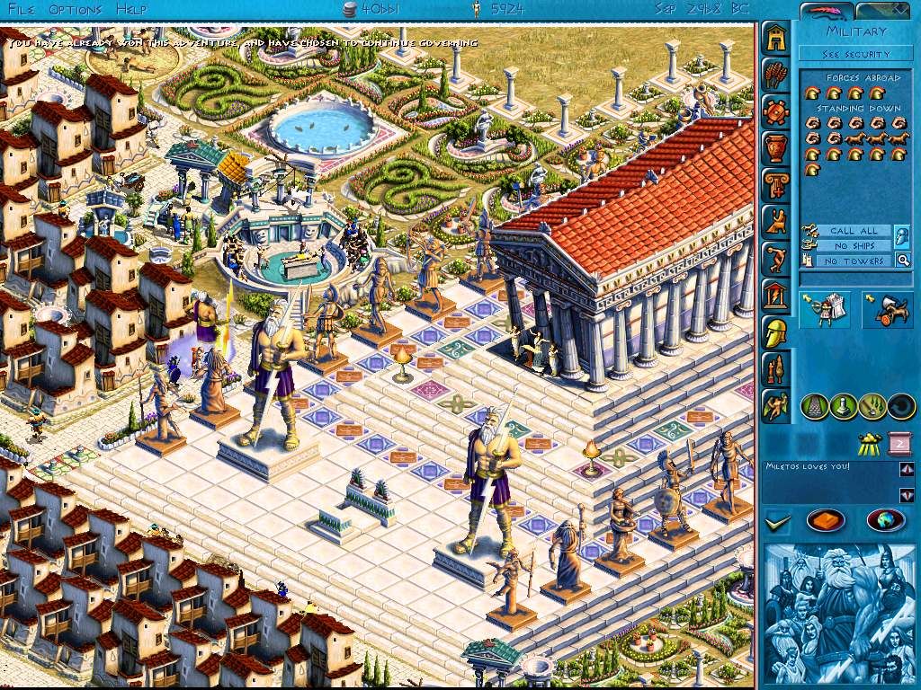 Zeus: Master of Olympus (Windows) screenshot: Zeus' Stronghold in Argos