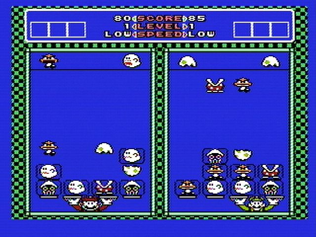 Yoshi (NES) screenshot: A two player game