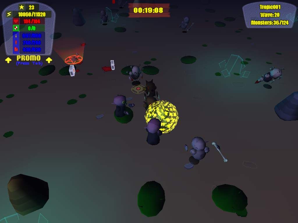 Zombietron 1 - Cemetery Guy (Windows) screenshot: Protected by an holy shield