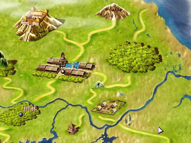 Xin Juedai Shuangjiao 2 (Windows) screenshot: World map