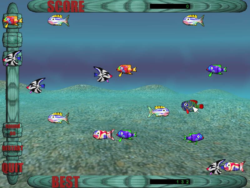 Renex III (Windows) screenshot: cute coral fishes theme..