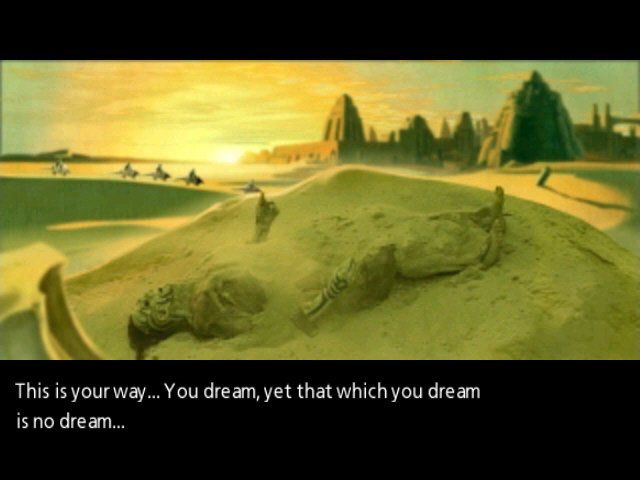 Zelenhgorm: Episode I - Land of the Blue Moon (Windows) screenshot: Scene from Arrikk's dream