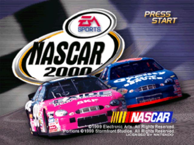 NASCAR 2000 (Nintendo 64) screenshot: Title screen.