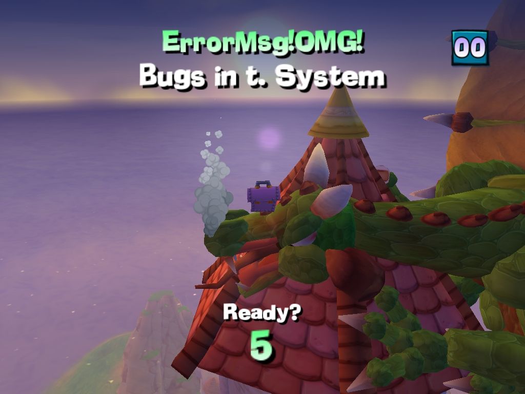 Worms 4: Mayhem (Windows) screenshot: On the dragon's head