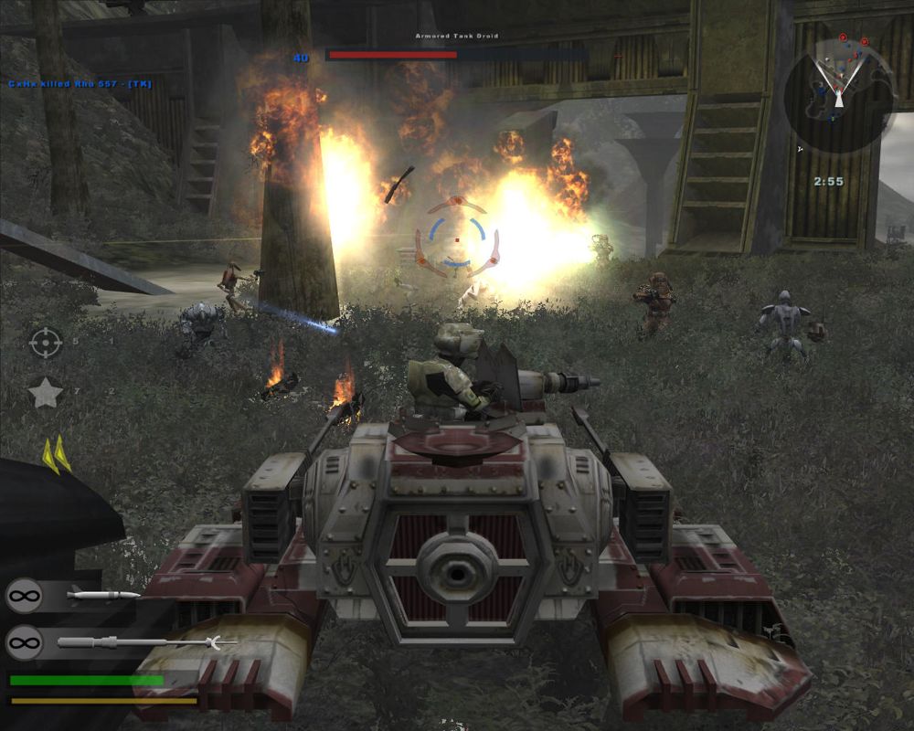 Star Wars: Battlefront II (Windows) screenshot: Defending an oil refinery on planet Kashyyyk.
