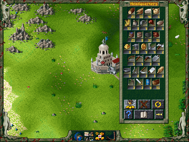 The Settlers II: Gold Edition (DOS) screenshot: In-game screen